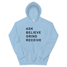 Load image into Gallery viewer, ASK BELIEVE Unisex Hoodie (Black Print)