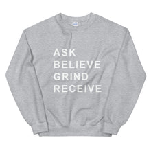 Load image into Gallery viewer, ASK BELIEVE Unisex Sweatshirt (White print)