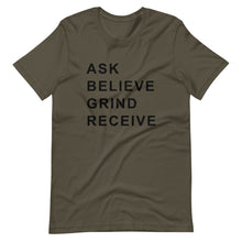 Load image into Gallery viewer, ASK BELIEVE Unisex Tee (Black Print)
