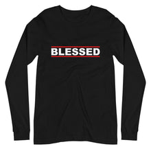 Load image into Gallery viewer, BLESSED Unisex Long Sleeve Tee (White Print)