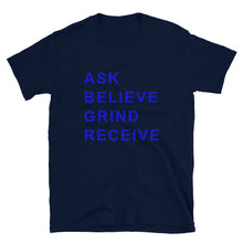 Load image into Gallery viewer, ASK BELIEVE Unisex Tee (Blue print)