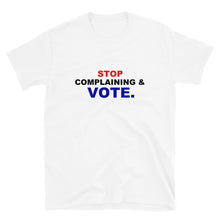 Load image into Gallery viewer, VOTE Unisex Tee (Red/Black/Blue Print)