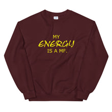 Load image into Gallery viewer, MY ENERGY/MF Unisex Sweatshirt (Gold Print)
