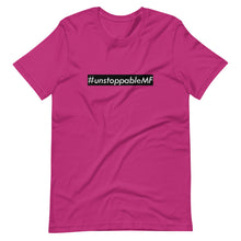 Load image into Gallery viewer, #unstoppableMF Unisex Tee (White Print/Black Box)