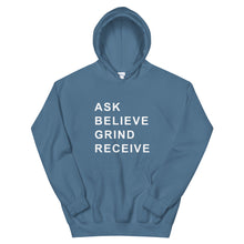 Load image into Gallery viewer, ASK BELIEVE Unisex Hoodie (White Print)