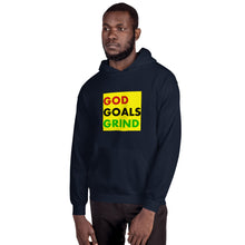 Load image into Gallery viewer, GOD GOALS GRIND Unisex Hoodie (Red, Black, Green Print)