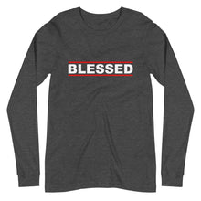 Load image into Gallery viewer, BLESSED Unisex Long Sleeve Tee (White Print)
