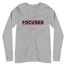 Load image into Gallery viewer, FOCUSED Unisex Long Sleeve Tee (Black Print)