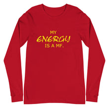 Load image into Gallery viewer, MY ENERGY/MF Unisex Long Sleeve Tee (Gold Print)