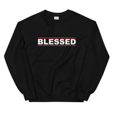 Load image into Gallery viewer, BLESSED Unisex Sweatshirt (White Print)