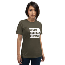 Load image into Gallery viewer, GOD GOALS GRIND Unisex Tee (White Box)