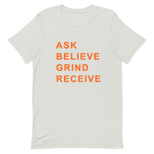 Load image into Gallery viewer, ASK BELIEVE Unisex Tee (Orange Print)