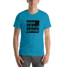 Load image into Gallery viewer, GOD GOALS GRIND Unisex Tee (Black Box)