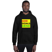 Load image into Gallery viewer, GOD GOALS GRIND Unisex Hoodie (Red, Black, Green Print)