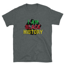 Load image into Gallery viewer, I AM BLACK HISTORY Unisex Tee (Black Print Fist)