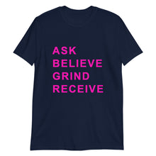 Load image into Gallery viewer, ASK BELIEVE Unisex Tee (Pink Print)