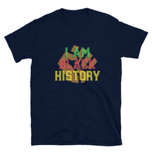 Load image into Gallery viewer, I AM BLACK HISTORY Unisex Tee (Brown Print Fist)