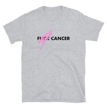 Load image into Gallery viewer, F*CK CANCER - BC Awareness Unisex Tee (Black Print)