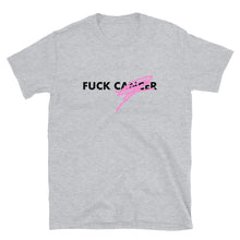 Load image into Gallery viewer, F*CK CANCER - BC Awareness Unisex Tee 2 (Black Print)