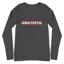 Load image into Gallery viewer, GRATEFUL Unisex Long Sleeve Tee (White Print)