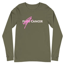 Load image into Gallery viewer, F*CK CANCER - BC Awareness Unisex Long Sleeve Tee (White Print)