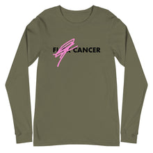 Load image into Gallery viewer, F*CK CANCER - BC Awareness Unisex Long Sleeve Tee (Black Print)