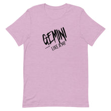Load image into Gallery viewer, GEMINI LIKE A MF Unisex Tee (Black Print)