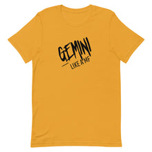 Load image into Gallery viewer, GEMINI LIKE A MF Unisex Tee (Black Print)