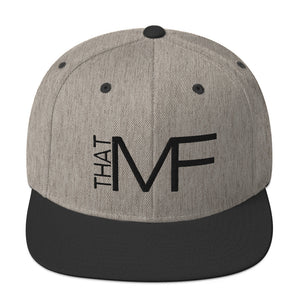 That MF Logo Snapback Hat (Black Embroidery)