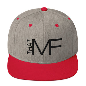 That MF Logo Snapback Hat (Black Embroidery)