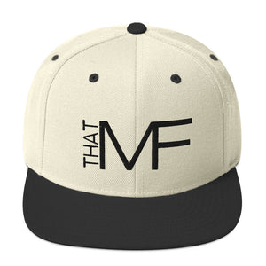 That MF Logo Snapback Hat (Black Embroidery)