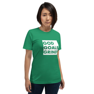 GOD GOALS GRIND Unisex Tee (White Box)