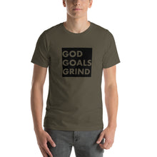 Load image into Gallery viewer, GOD GOALS GRIND Unisex Tee (Black Box)
