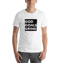 Load image into Gallery viewer, GOD GOALS GRIND Unisex Tee (Black Box)
