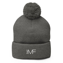 Load image into Gallery viewer, That MF Logo Pom-Pom Beanie (White Stitch)
