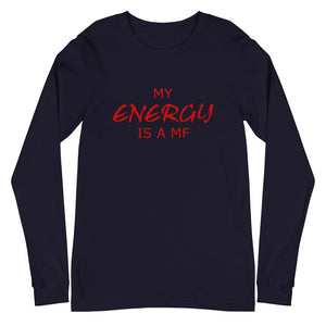 MY ENERGY/MF Unisex Long Sleeve Tee (Red Print)