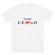 Load image into Gallery viewer, C-E-MF&#39;n-O Unisex Tee (Black/Red Print)
