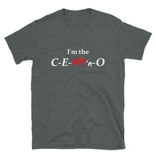 Load image into Gallery viewer, C-E-MF&#39;n-O Unisex Tee (White/Red Print)
