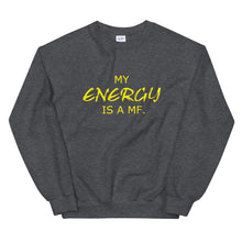 Load image into Gallery viewer, MY ENERGY/MF Unisex Sweatshirt (Gold Print)

