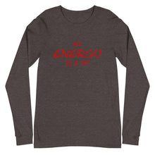 Load image into Gallery viewer, MY ENERGY/MF Unisex Long Sleeve Tee (Red Print)
