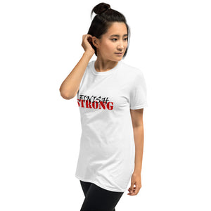 Finish STRONG Unisex Tee (Black/Red Print)