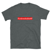 Load image into Gallery viewer, #unbreakableMF Unisex Tee (White Print/Red Box)
