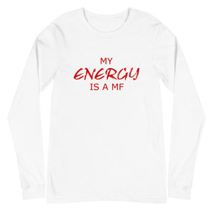 MY ENERGY/MF Unisex Long Sleeve Tee (Red Print)