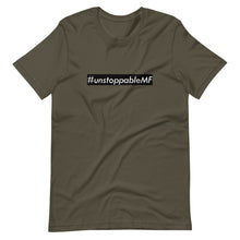 Load image into Gallery viewer, #unstoppableMF Unisex Tee (White Print/Black Box)
