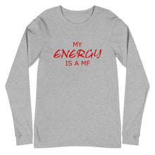 Load image into Gallery viewer, MY ENERGY/MF Unisex Long Sleeve Tee (Red Print)
