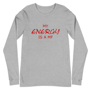 MY ENERGY/MF Unisex Long Sleeve Tee (Red Print)