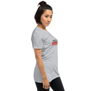 Finish STRONG Unisex Tee (Black/Red Print)