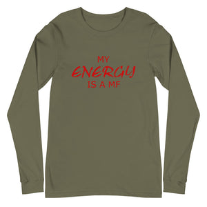 MY ENERGY/MF Unisex Long Sleeve Tee (Red Print)