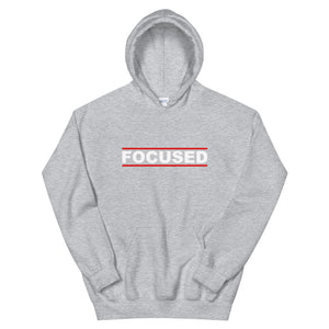 FOCUSED Unisex Hoodie (White Print)