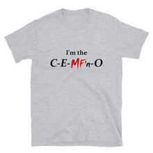 Load image into Gallery viewer, C-E-MF&#39;n-O Unisex Tee (Black/Red Print)
